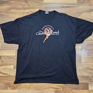 Chicken Ranch Nevada 2XL Tee – 2002 Pin-Up Graphic Brothel Souvenir Shirt